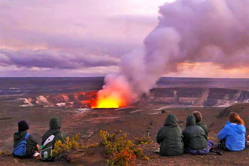 Twilight Kilauea Volcano Image