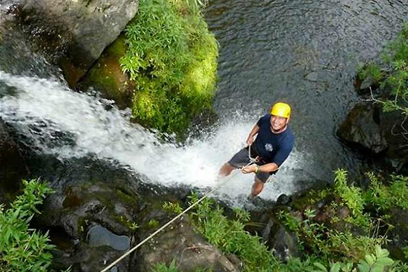 Maui Waterfall Rappelling Image