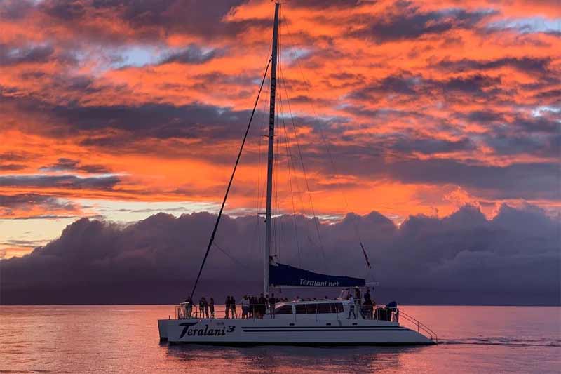 sunset catamaran tour maui